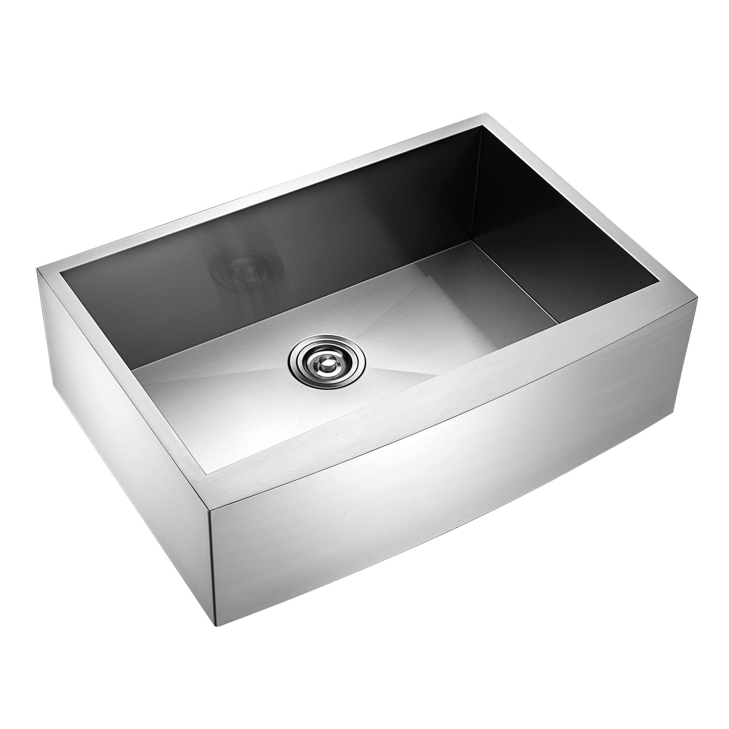 AFS30-18Z Handmade Farmhouse Apron-Front Stainless Steel 30 in. Single Bowl Kitchen Sink