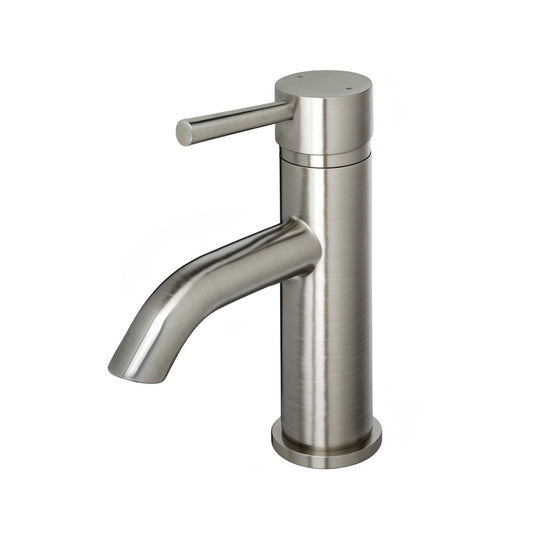 Raphral BSH03-SB Single Hole Single-Handle Bathroom Faucet with drain in Brushed Nickel