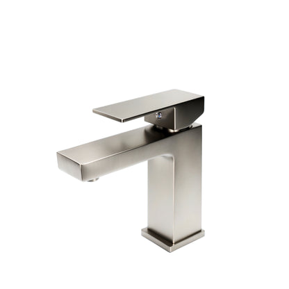 Single Hole Single-Handle Bathroom Faucet with drain in Brushed Nickel