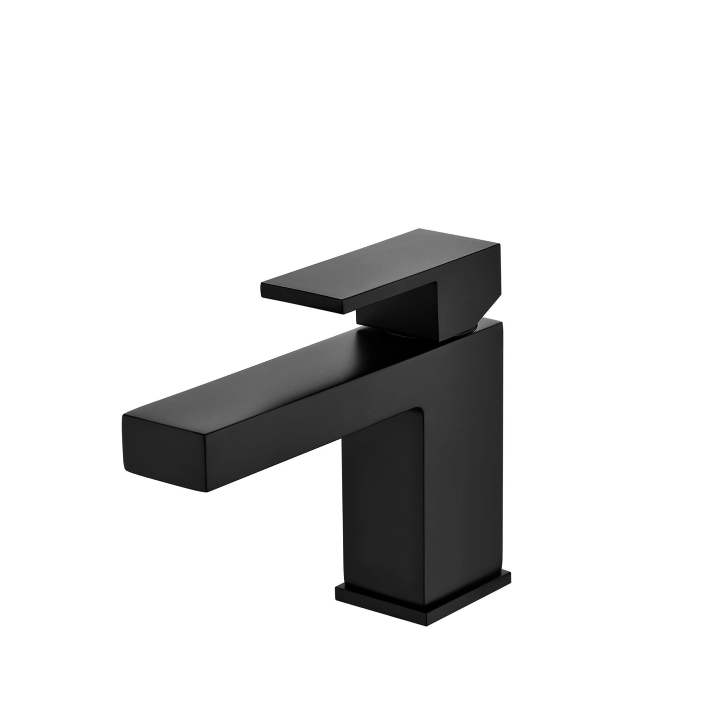 Single Hole Single-Handle Bathroom Faucet with drain in Matte Black