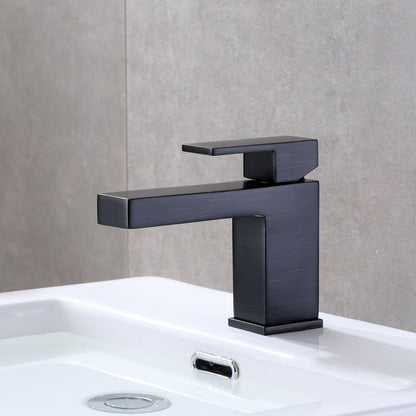 BSH05-SO Single Hole Single-Handle Bathroom Faucet with drain in Oil Rubbed Bronze