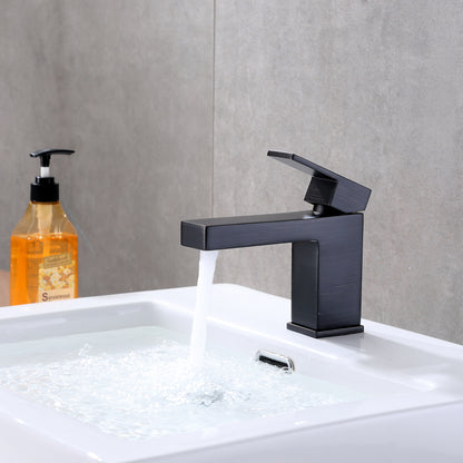 BSH05-SO Single Hole Single-Handle Bathroom Faucet with drain in Oil Rubbed Bronze