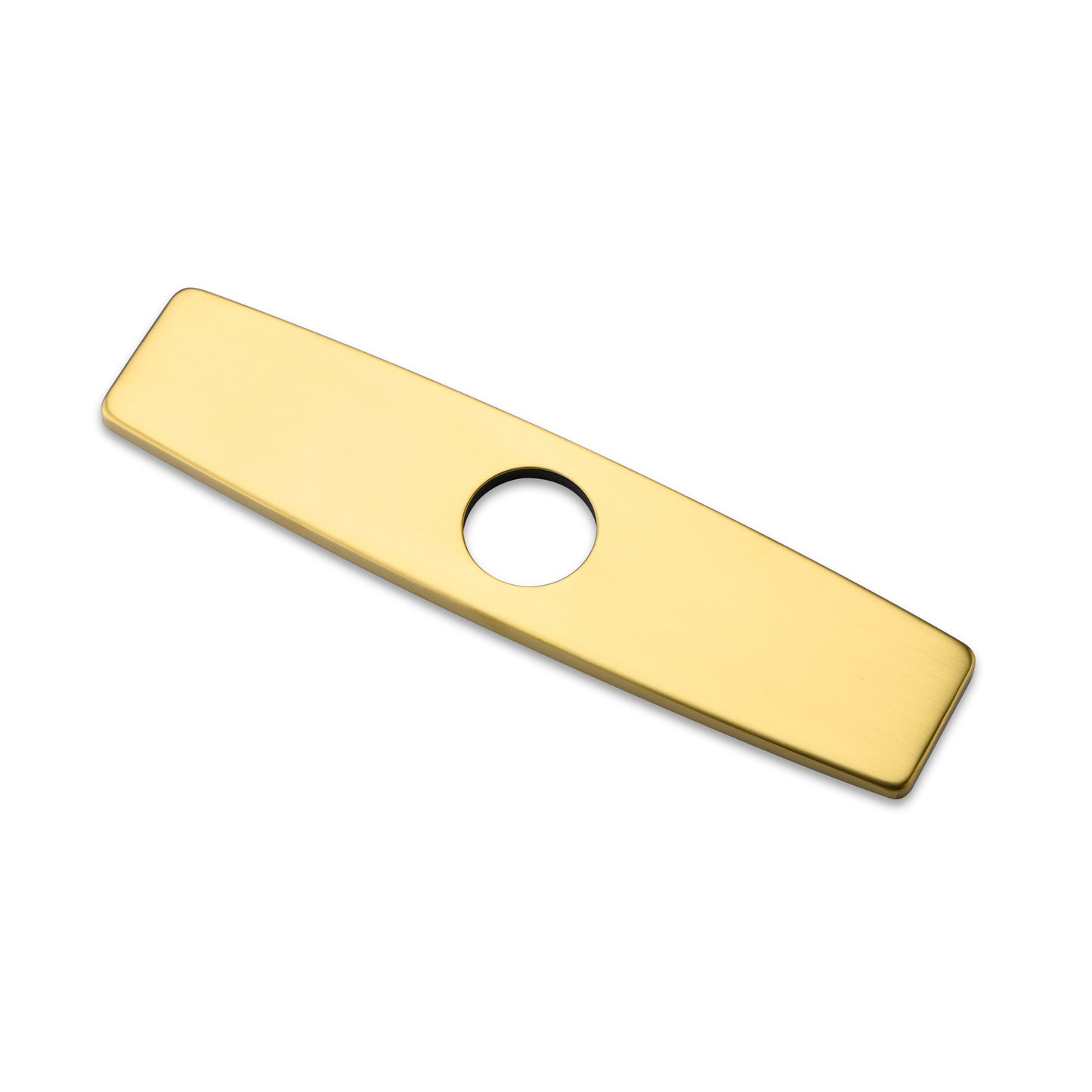 DKPL-10G 10 in. x 2.4 in. x 0.25 in. Brass Kitchen Sink Faucet Hole Cover Deck Plate Escutcheon in Brushed Gold