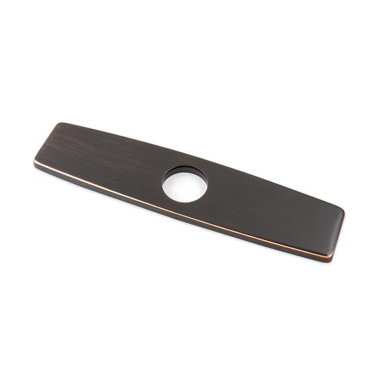 DKPL-10O 10 in. x 2.4 in. x 0.25 in. Brass Kitchen Sink Faucet Hole Cover Deck Plate Escutcheon in Oil Rubbed Bronze