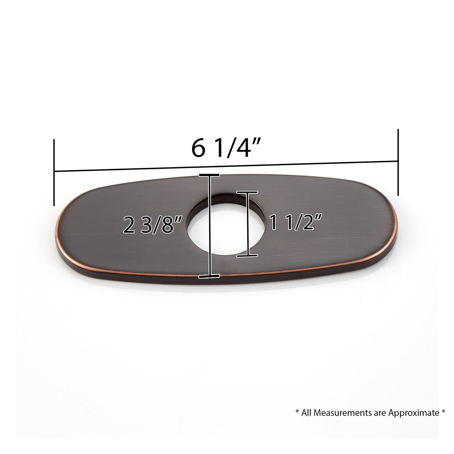 6.25 in. x 2.4 in. x 0.25 in. Brass Bathroom Vessel Vanity Sink Faucet Hole Cover Deck Plate Escutcheon in Oil Rubbed Bronze