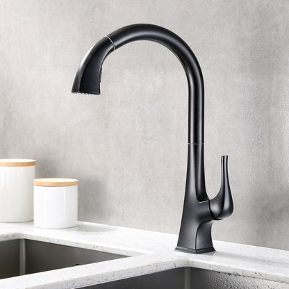 Single-Handle Pull-Down Sprayer Kitchen Faucet with 2-Function Spray Head 359 in Oil Rubbed Bronze