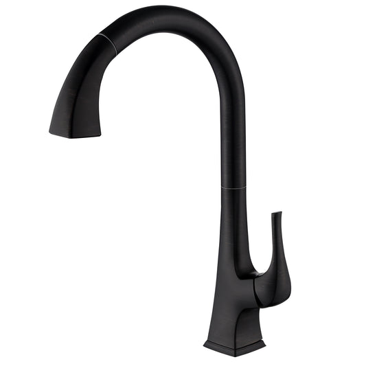 Single-Handle Pull-Down Sprayer Kitchen Faucet with 2-Function Spray Head 359 in Oil Rubbed Bronze