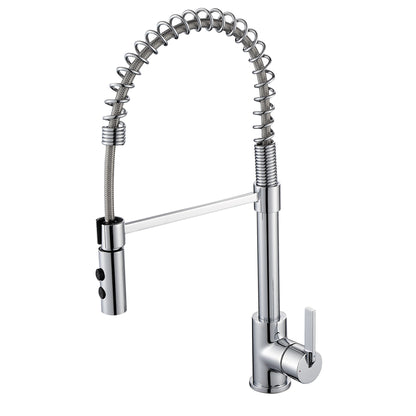 KTS22-TC Single-Handle Pull-Down Sprayer Kitchen Faucet with 2-Function Sprayhead in Chrome