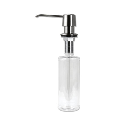 Countertop Deck-Mount Metal Soap and Lotion Dispenser in Brushed Nickel