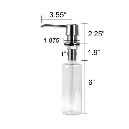 Countertop Deck-Mount Metal Soap and Lotion Dispenser in Brushed Nickel