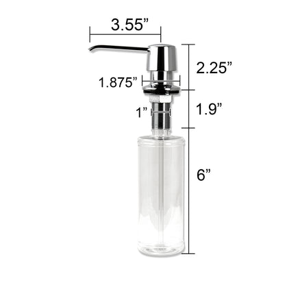 SC04-TC Countertop Deck-Mount Metal Soap and Lotion Dispenser in Chrome