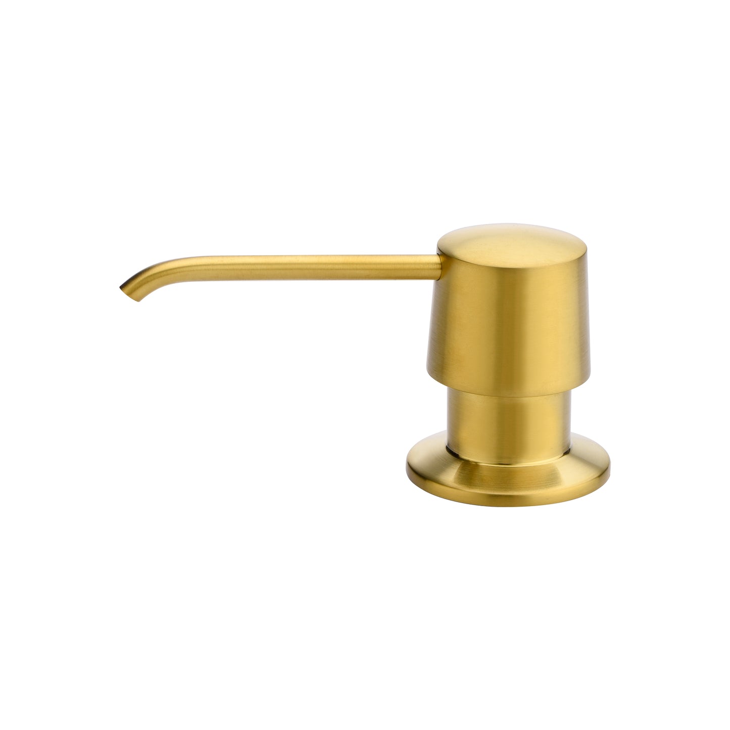 Countertop Deck-Mount Metal Soap and Lotion Dispenser in Brushed Gold