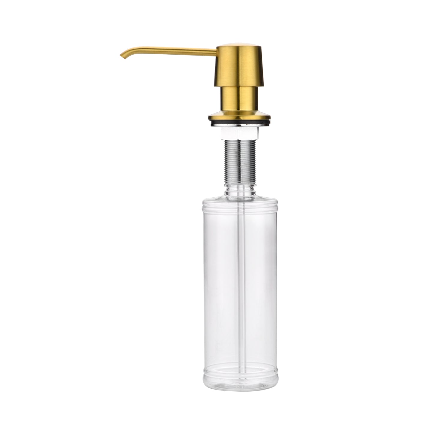 Countertop Deck-Mount Metal Soap and Lotion Dispenser in Brushed Gold