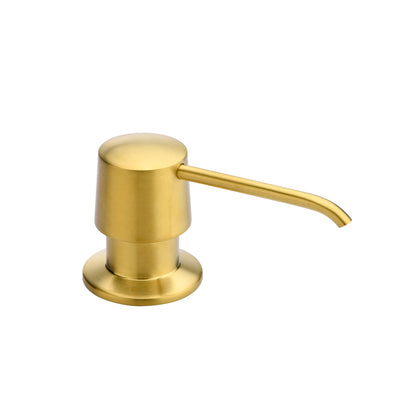 Countertop Deck-Mount Metal Soap and Lotion Dispenser in Brushed Gold