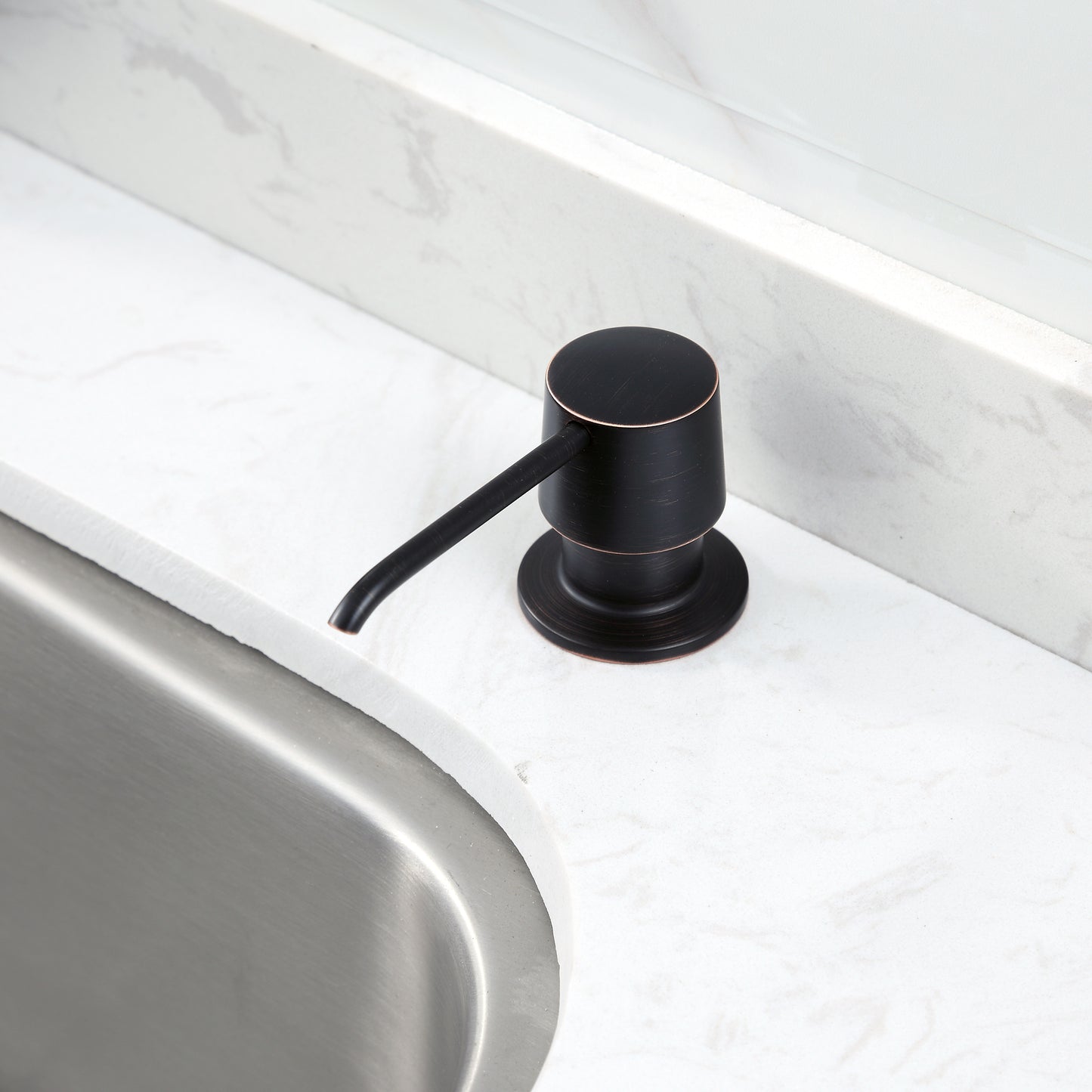 Countertop Deck-Mount Metal Soap and Lotion Dispenser in Oil Rubbed Bronze