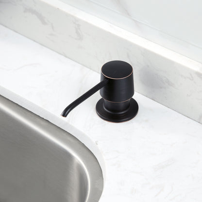 Countertop Deck-Mount Metal Soap and Lotion Dispenser in Oil Rubbed Bronze