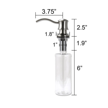 SC05-TB Countertop Deck-Mount Metal Soap and Lotion Dispenser in Brushed Nickel