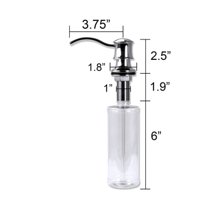 Countertop Deck-Mount Metal Soap and Lotion Dispenser in Chrome