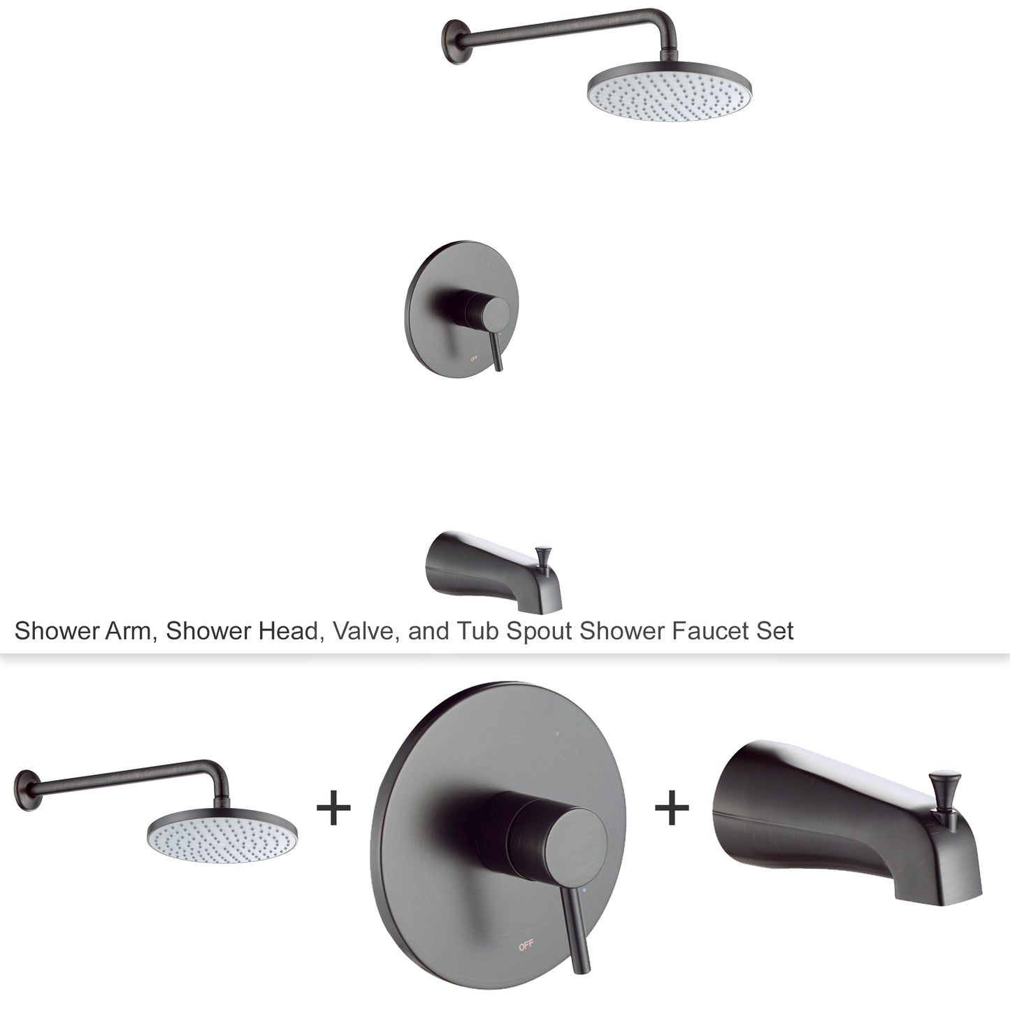 SS-C01-TO Single-Handle 1-Spray Bathtub and Shower Faucet with Valve in Oil Rubbed Bronze (Valve Included)