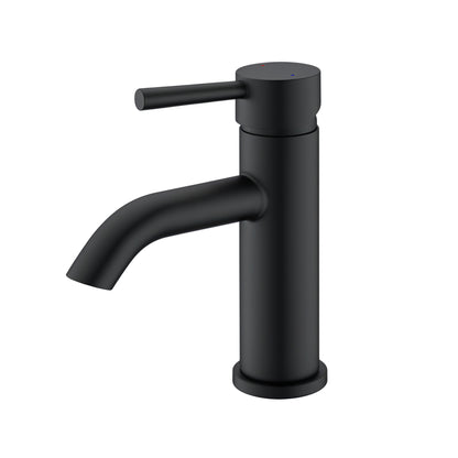 Single Hole Single-Handle Bathroom Faucet with drain in Matte Black