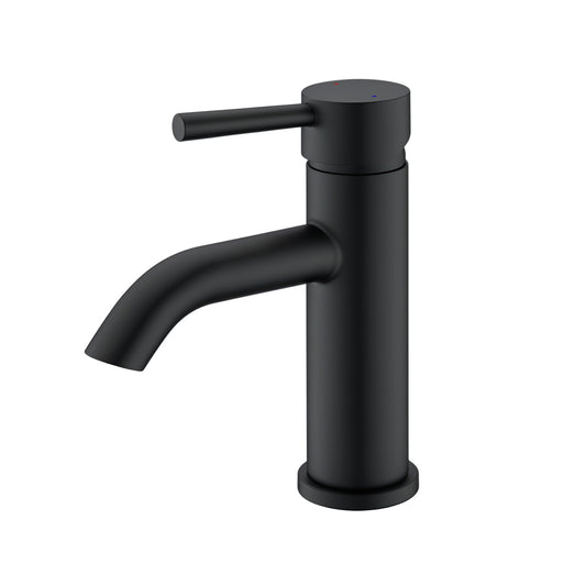 Raphral BSH03-SM Single Hole Single-Handle Bathroom Faucet with drain in Matte Black