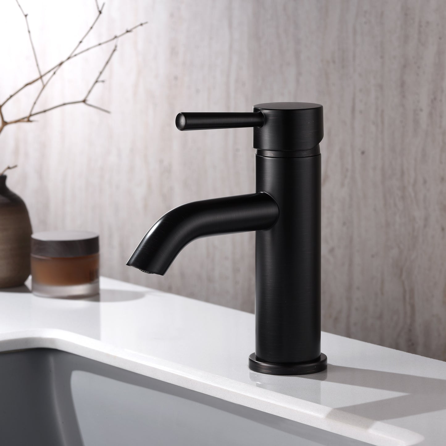 Raphral BSH03-SO Single Hole Single-Handle Bathroom Faucet with drain in Oil Rubbed Bronze