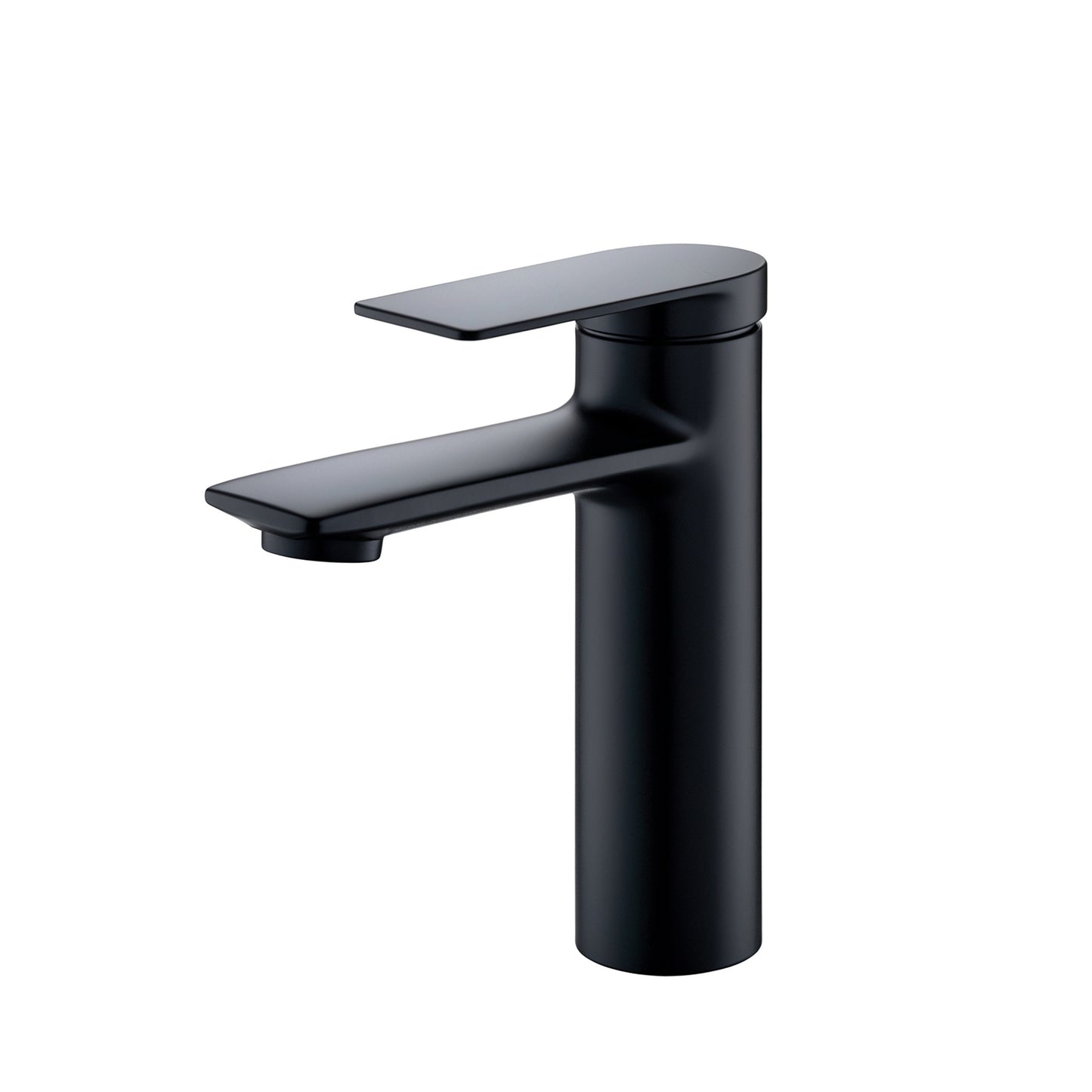 Single Hole Single-Handle Bathroom Faucet with drain in Matte Black