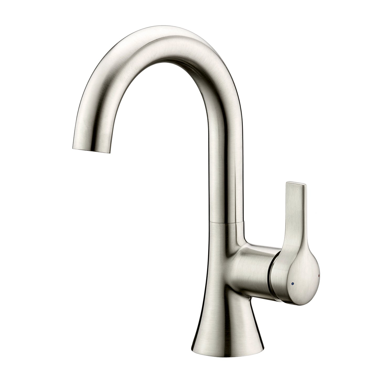 Single Hole Single-Handle Bathroom Faucet with drain in Brushed Nickel