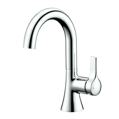 Single Hole Single-Handle Bathroom Faucet with drain in Chrome