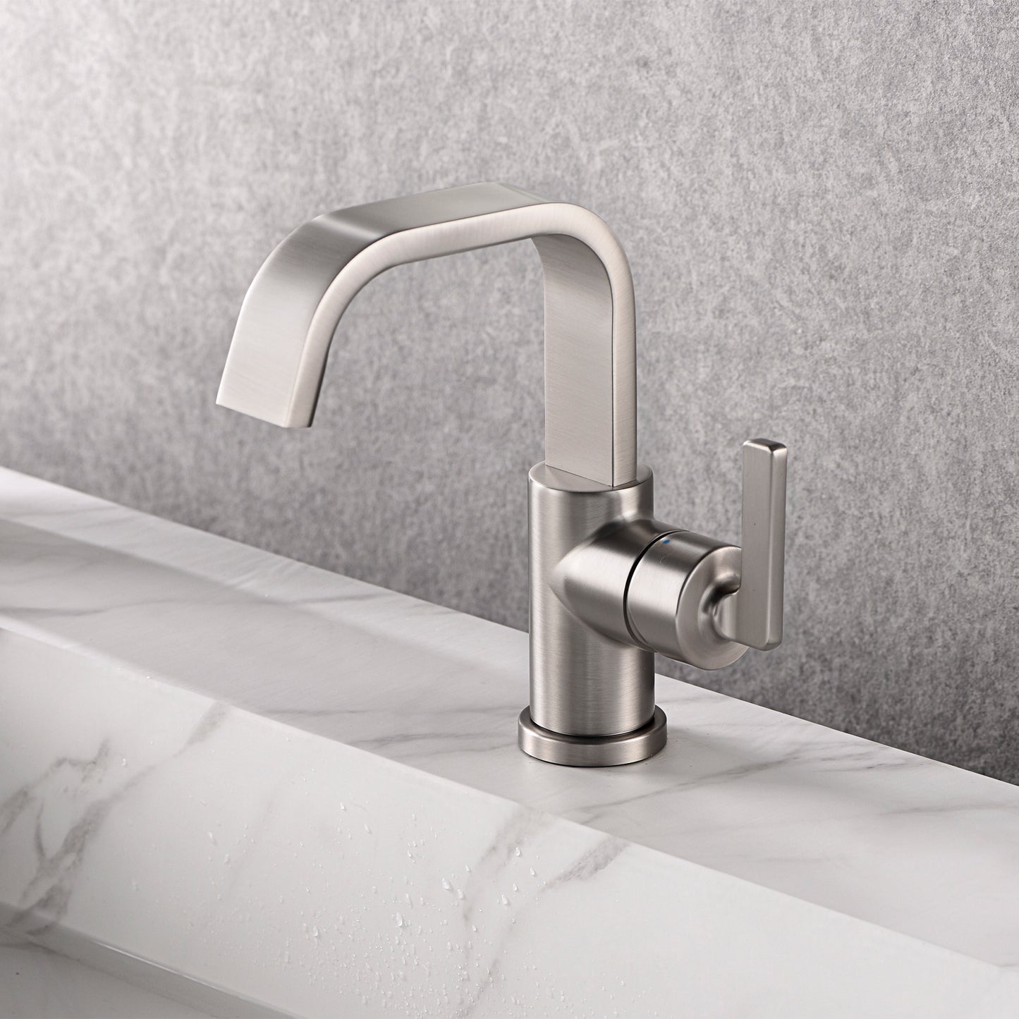 Raiden BSH14-SB Single Hole Single-Handle Bathroom Faucet with drain in Brushed Nickel