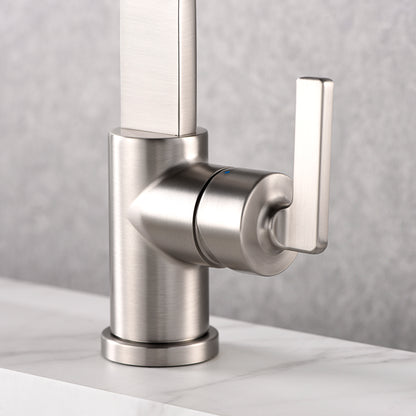 Raiden BSH14-SB Single Hole Single-Handle Bathroom Faucet with drain in Brushed Nickel