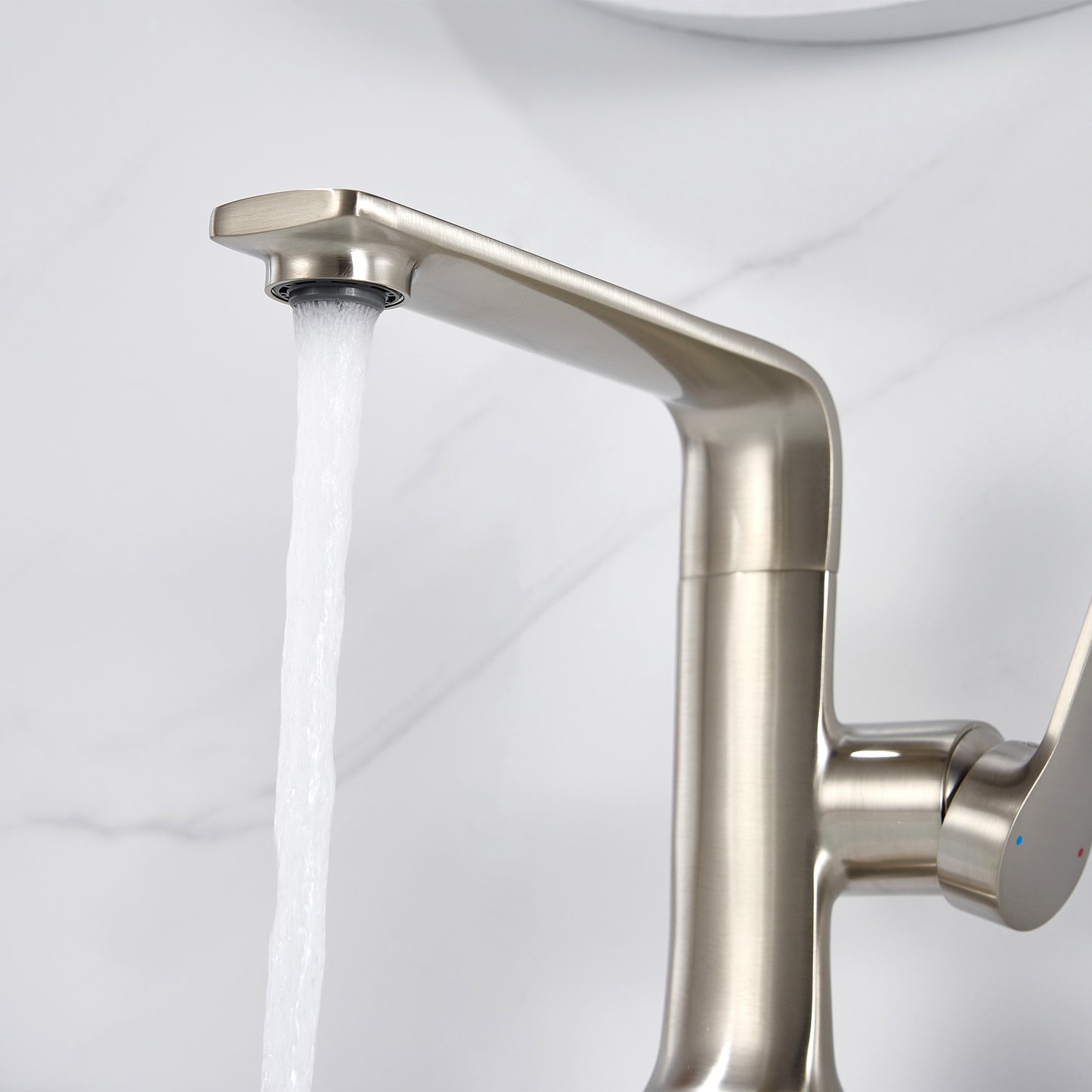 Varen Single Hole Single-Handle Bathroom Faucet with drain in Brushed Nickel