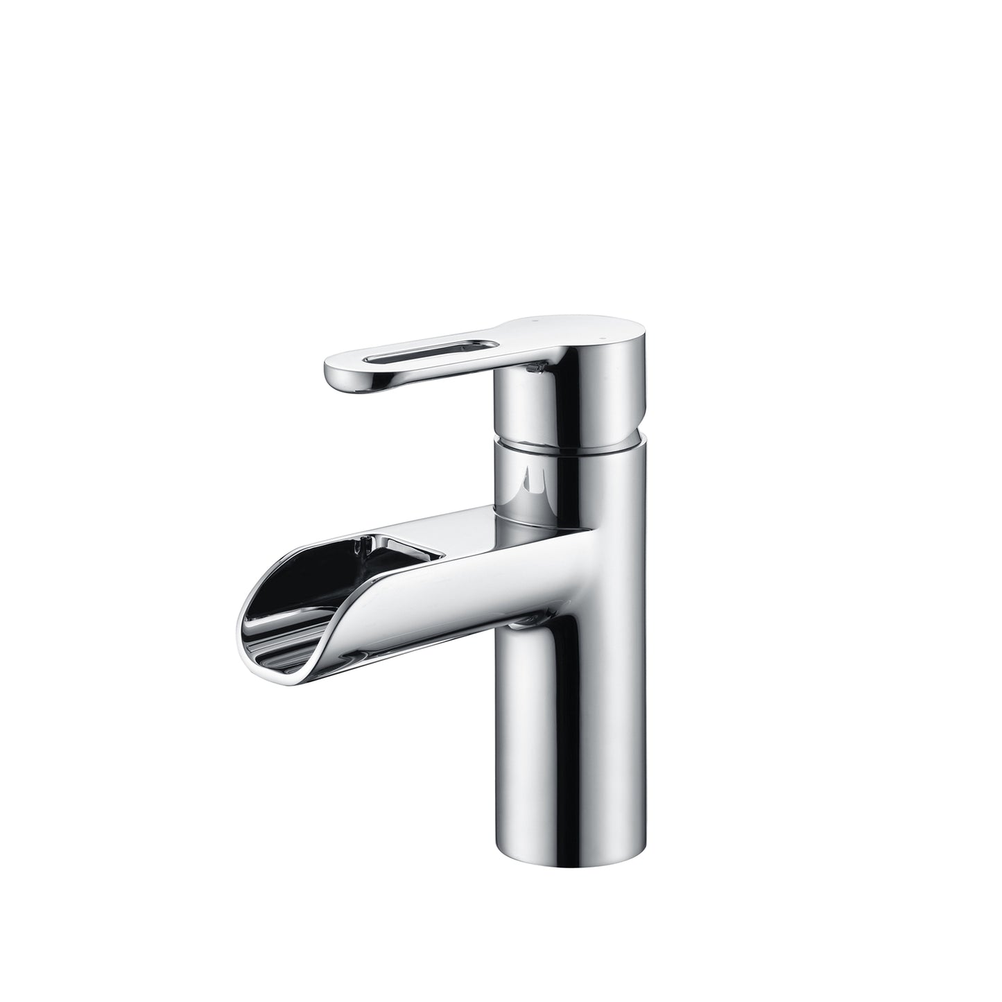 Waterfall Single Hole Single Handle Bathroom Vessel Sink Faucet with Drain in Chrome