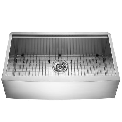 Farmhouse Apron-Front 18-Gauge Stainless Steel 36 in. Single Bowl Workstation Kitchen Sink with Accessories