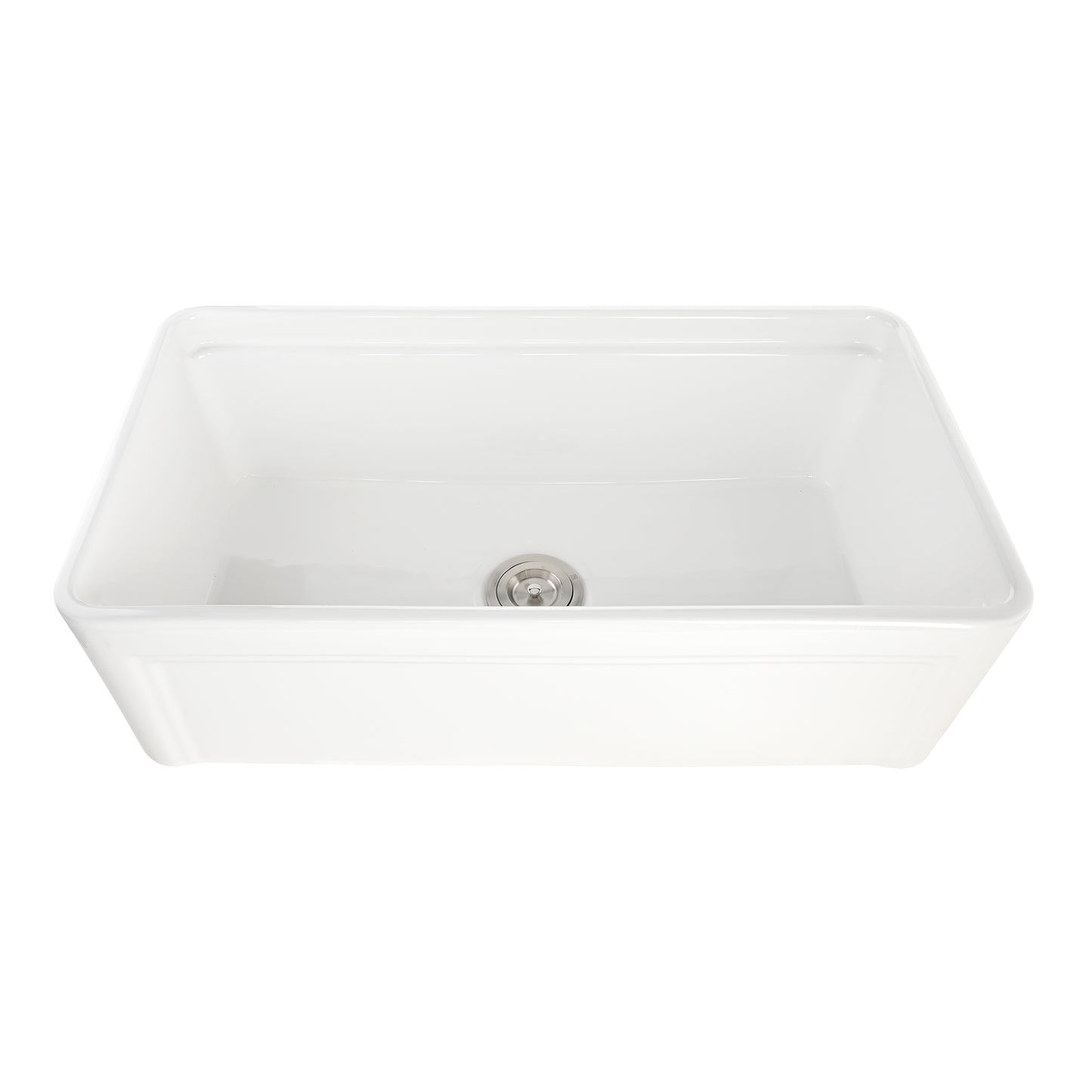 33 in. Farmhouse Apron Single Bowl Ceramic Kitchen Sink Workstation with Grid, Strainer, Colander, Rack, Cutting Board