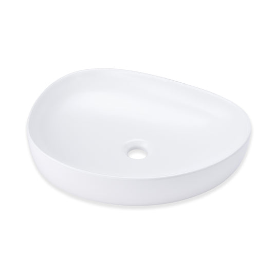 CS-032-MW Modern 22 in. Bathroom Ceramic Vessel Sink Art Basin in Matte White