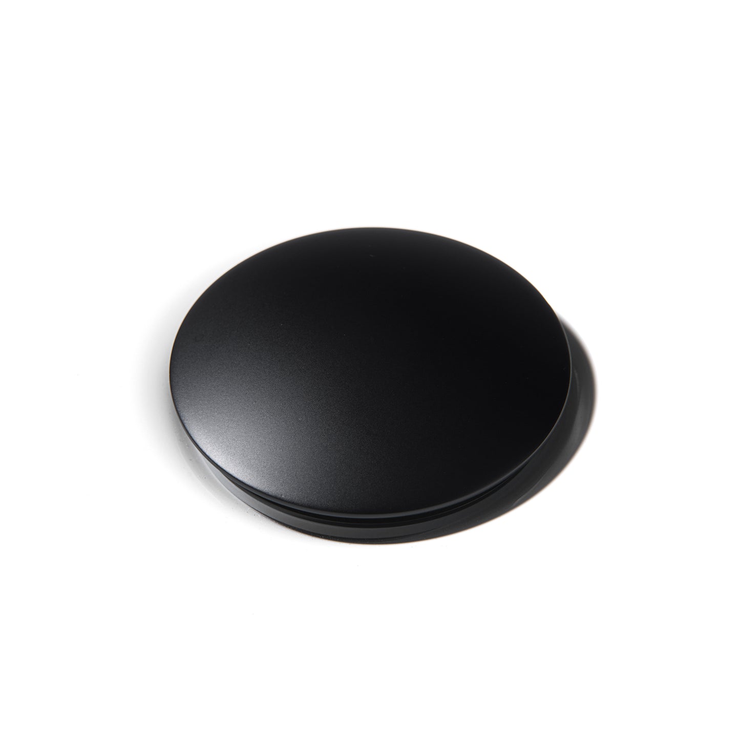 1-5/8 in. Brass Bathroom and Vessel Sink Push Pop-Up Drain Stopper with No Overflow in Matte Black