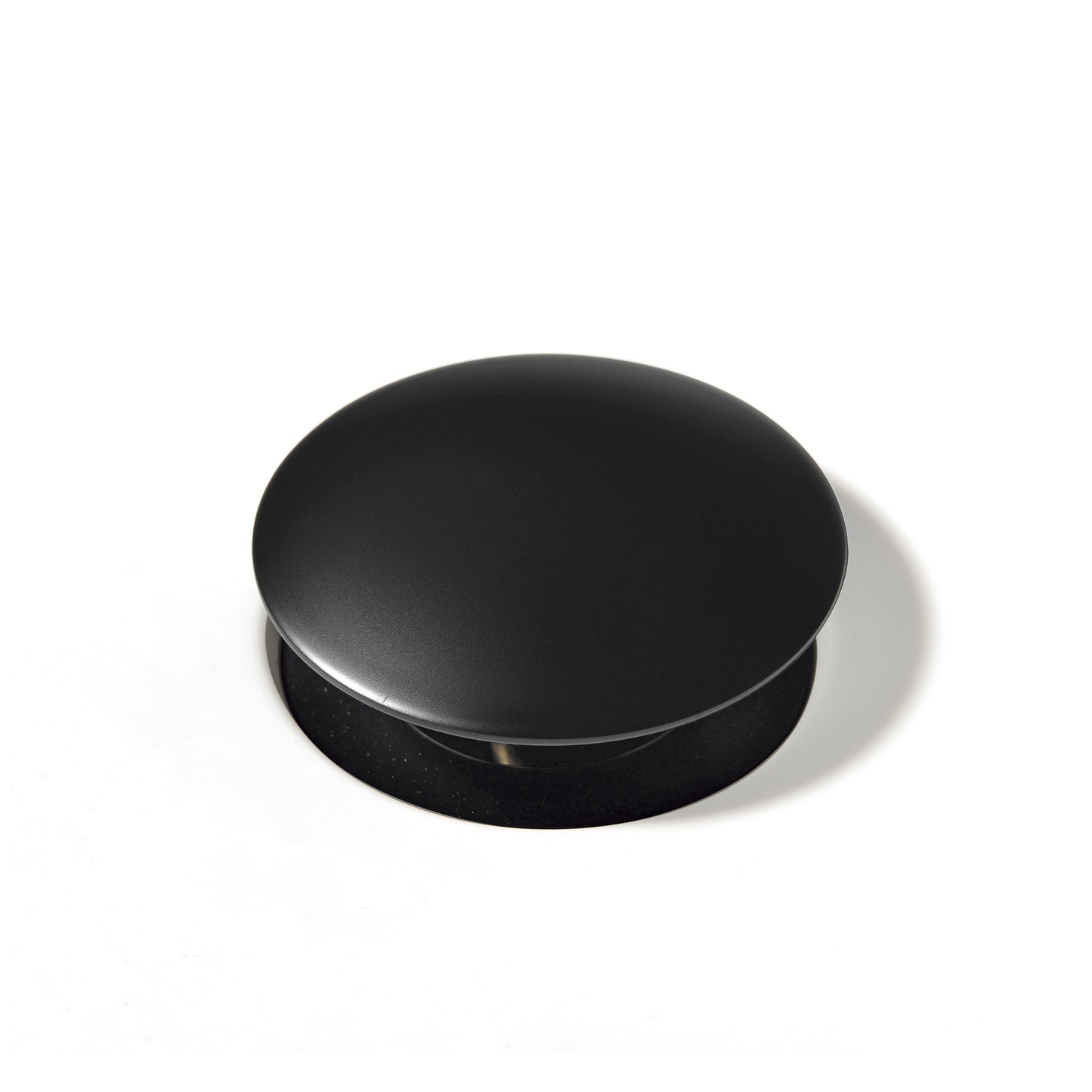 1-5/8 in. Brass Bathroom and Vessel Sink Push Pop-Up Drain Stopper With Overflow in Matte Black