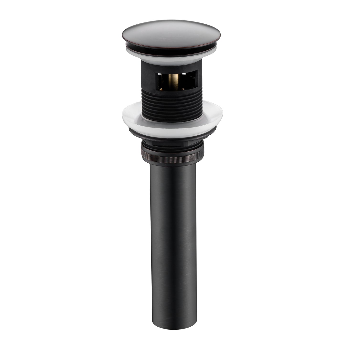 1-5/8 in. Brass Bathroom and Vessel Sink Push Pop-Up Drain Stopper With Overflow in Oil Rubbed Bronze