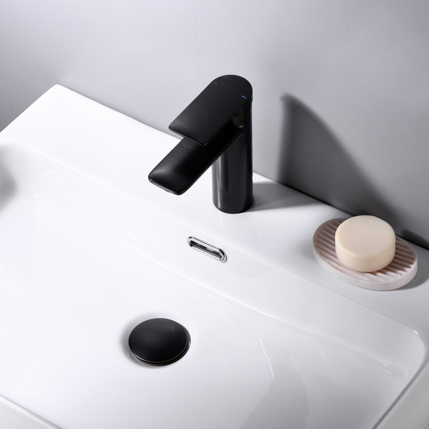 1-5/8 in. Brass Bathroom and Vessel Sink Push Pop-Up Drain Stopper With Overflow in Oil Rubbed Bronze