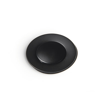 1-1/2 in. Brass Bathroom and Vessel Sink Push Pop-Up Drain Stopper with No Overflow in Matte Black