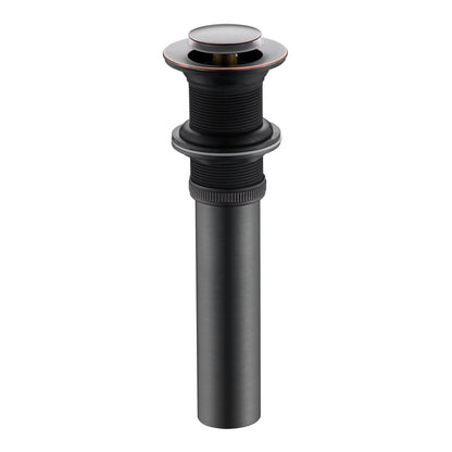 DS03-TO 1-1/2 in. Brass Bathroom and Vessel Sink Push Pop-Up Drain Stopper with No Overflow in Oil Rubbed Bronze