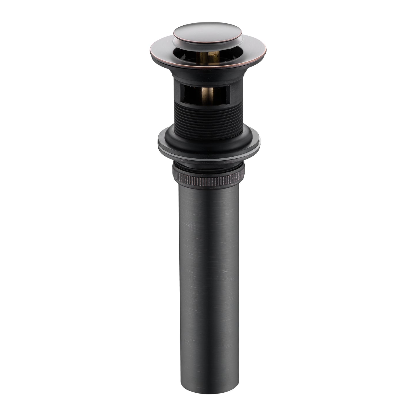 DS04-TO 1-1/2 in. Brass Bathroom and Vessel Sink Push Pop-Up Drain Stopper With Overflow in Oil Rubbed Bronze