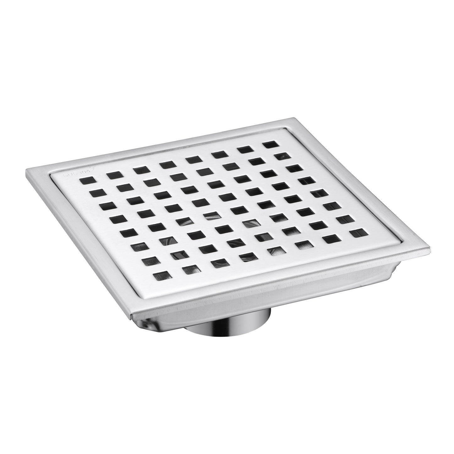 6 in. x 6 in. Stainless Steel Square Shower Drain in Stainless Steel