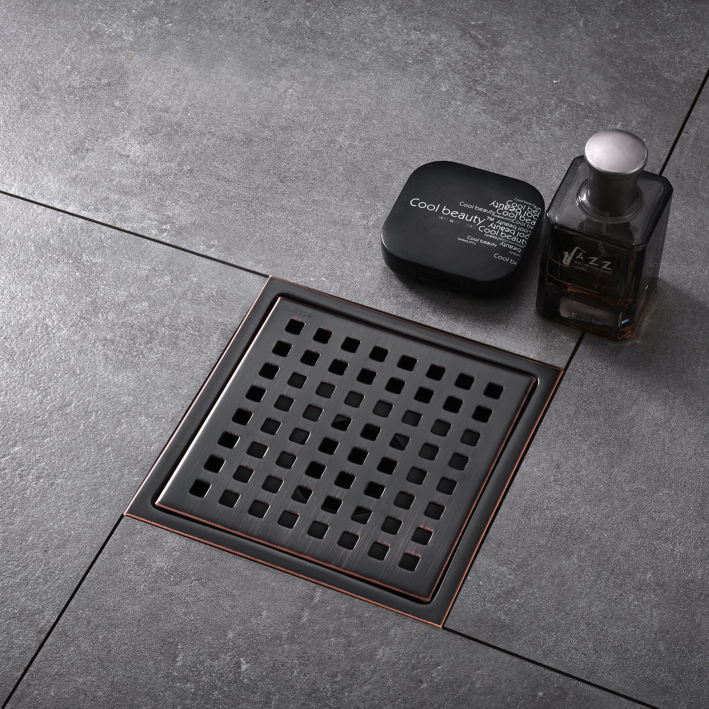 6 in. x 6 in. Stainless Steel Square Shower Drain in Oil Rubbed Bronze