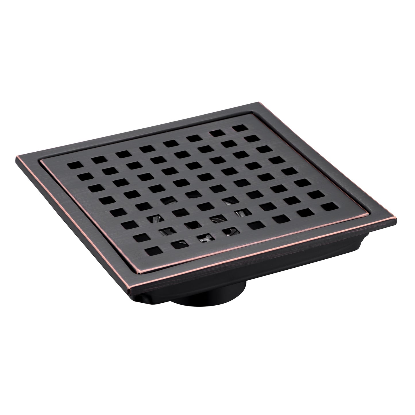 6 in. x 6 in. Stainless Steel Square Shower Drain in Oil Rubbed Bronze