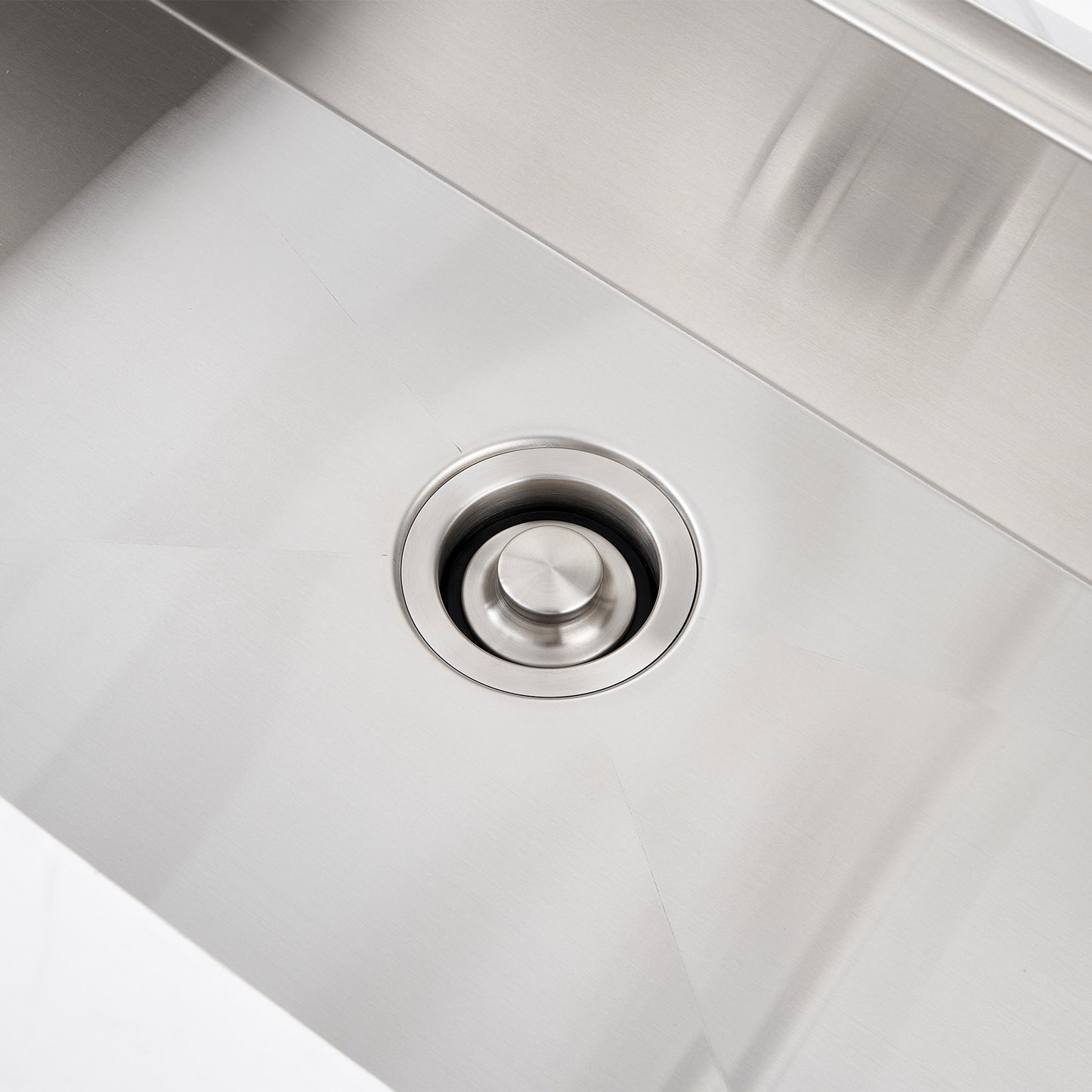 Kitchen Sink Garbage Disposal Flange and Stopper in Brushed Stainless Steel