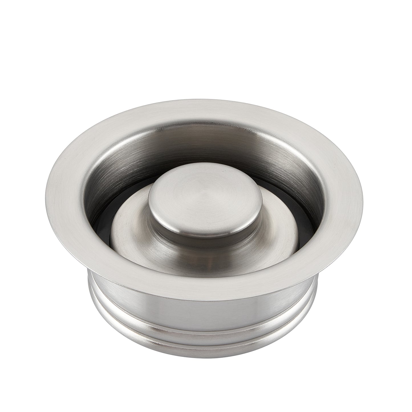 Kitchen Sink Garbage Disposal Flange and Stopper in Brushed Stainless Steel