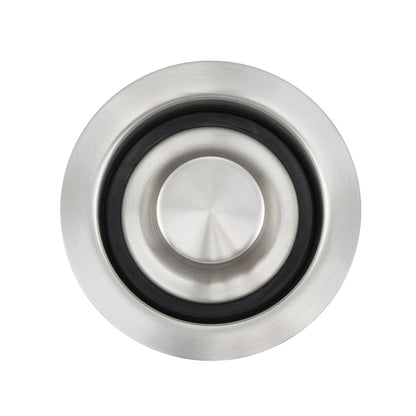 Kitchen Sink Garbage Disposal Flange and Stopper in Brushed Stainless Steel