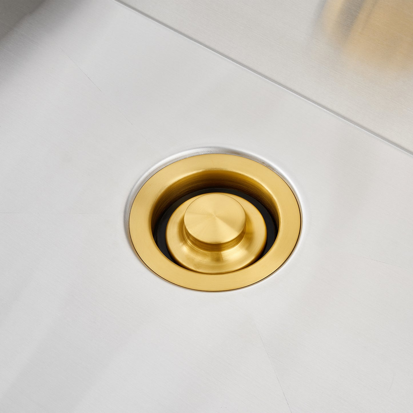 Kitchen Sink Garbage Disposal Flange and Stopper in Brushed Gold